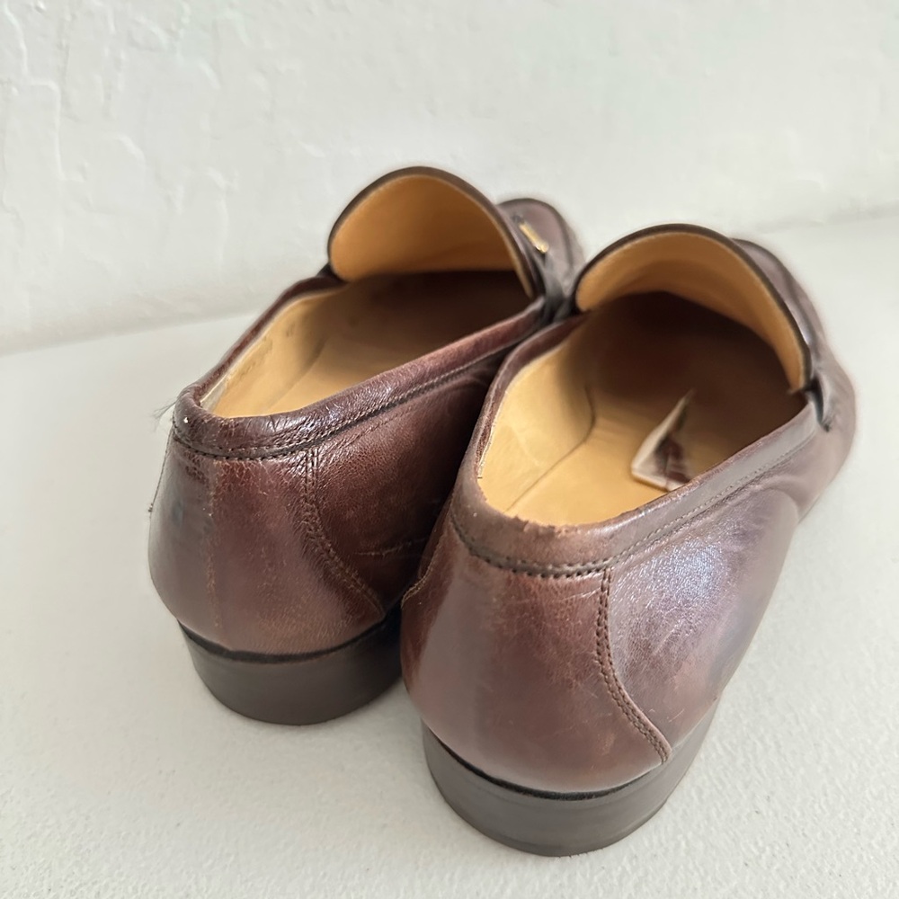 Gucci Brown Leather Loafers with Horsebit Detail - Picture 10 of 15